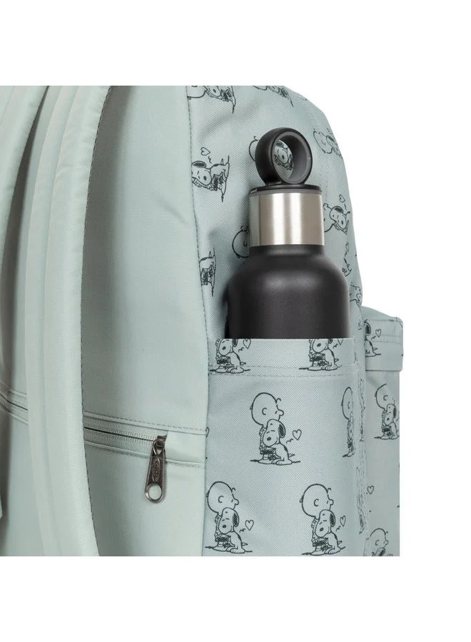 EASTPAK Day Pak'R Peanuts Mint Medium Backpack With Bottle Holder And Laptop Sleeve